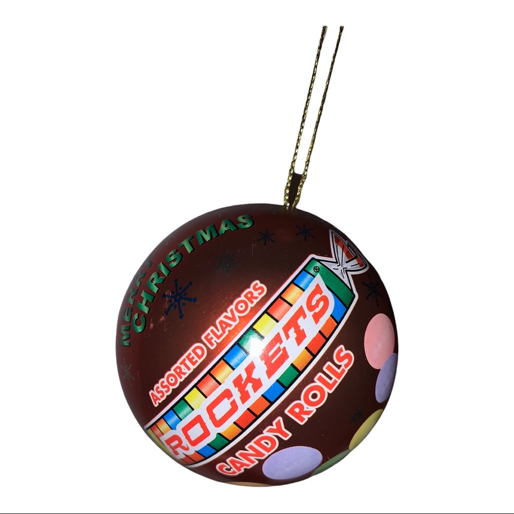 5/$25 Rockets Fillable Christmas Tree Ornament hanging ribbon